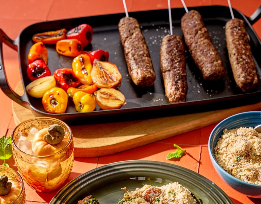 Kafta de Carne com Ervas e Especiarias e Farofa de Banana